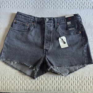 Levi's 501 Women's Dark Gray Button Fly Jean Shorts. Size 10/30
